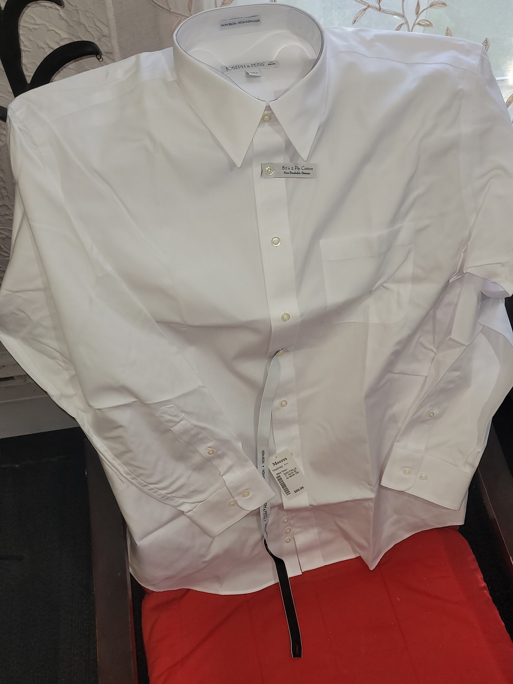 Joseph & Feiss White Dress Shirt with Point Collar
